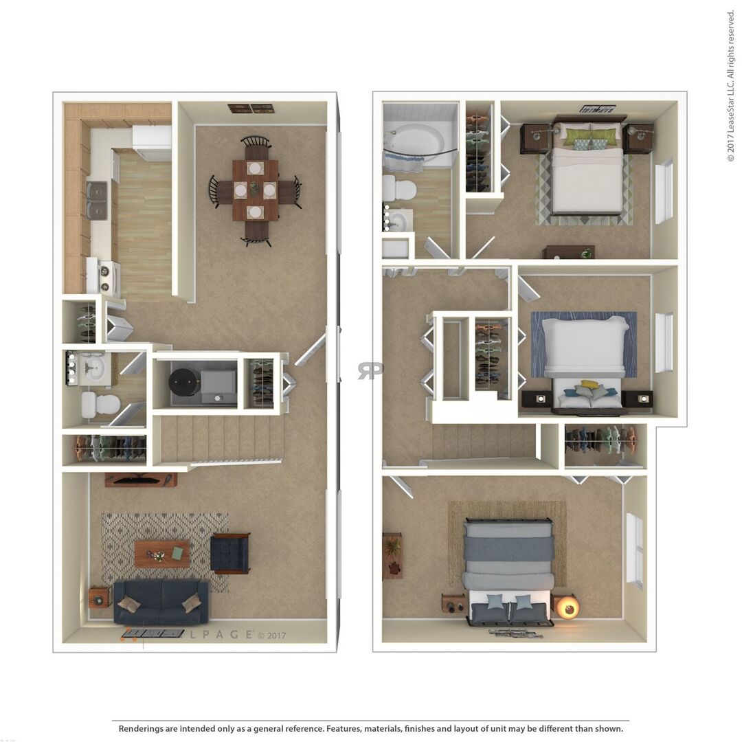 3 Bedroom floor plan