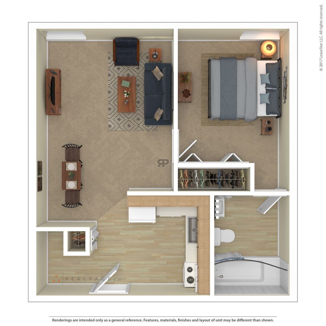 One Bedroom floor plan