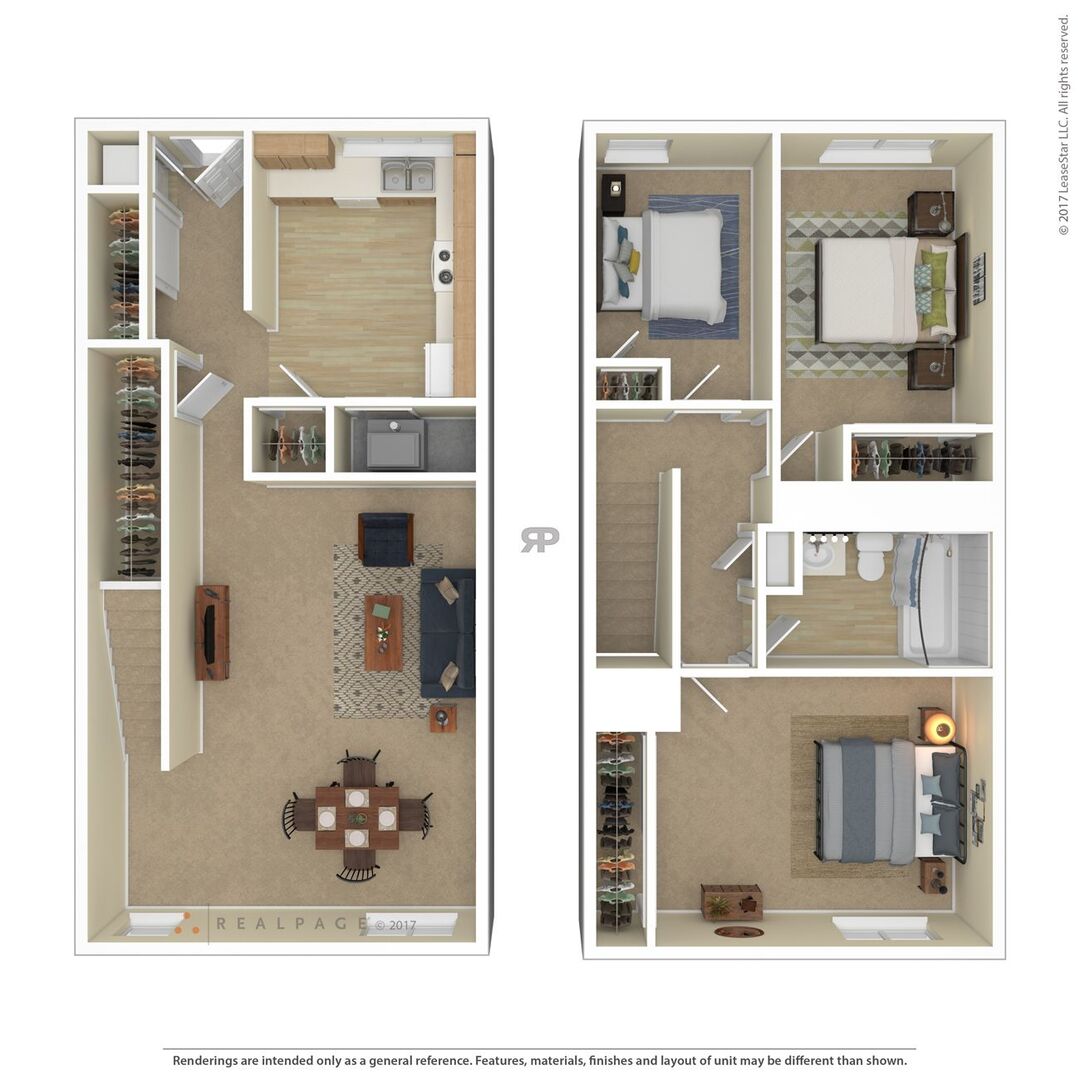 Three Bedroom floor plan