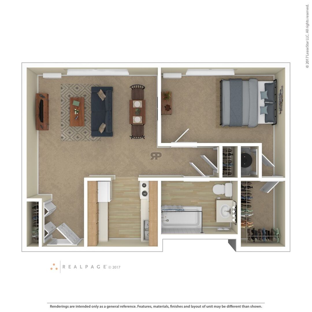 One Bedroom floor plan