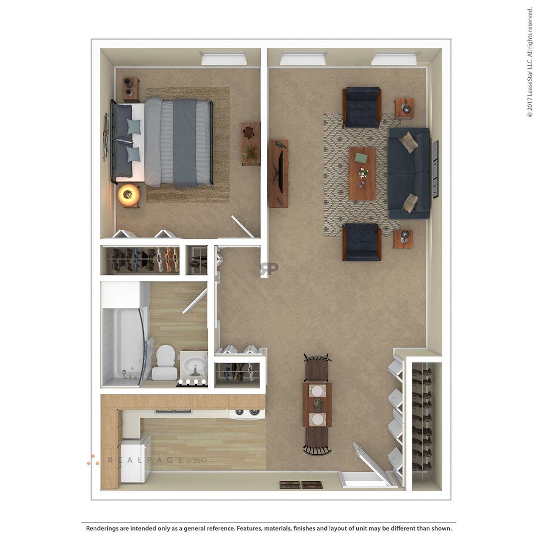 1 Bedroom floor plan