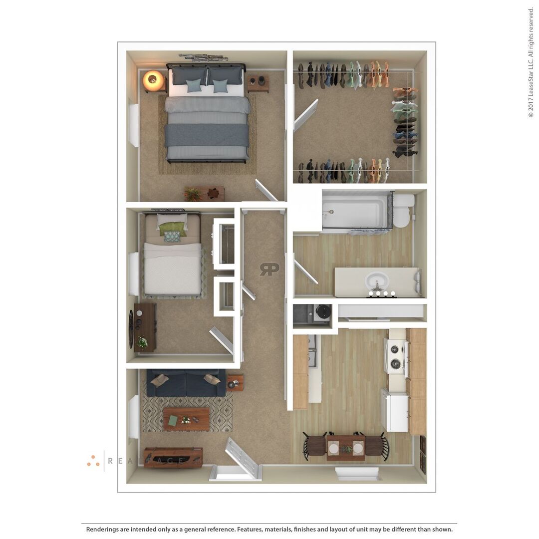 2 Bedroom floor plan