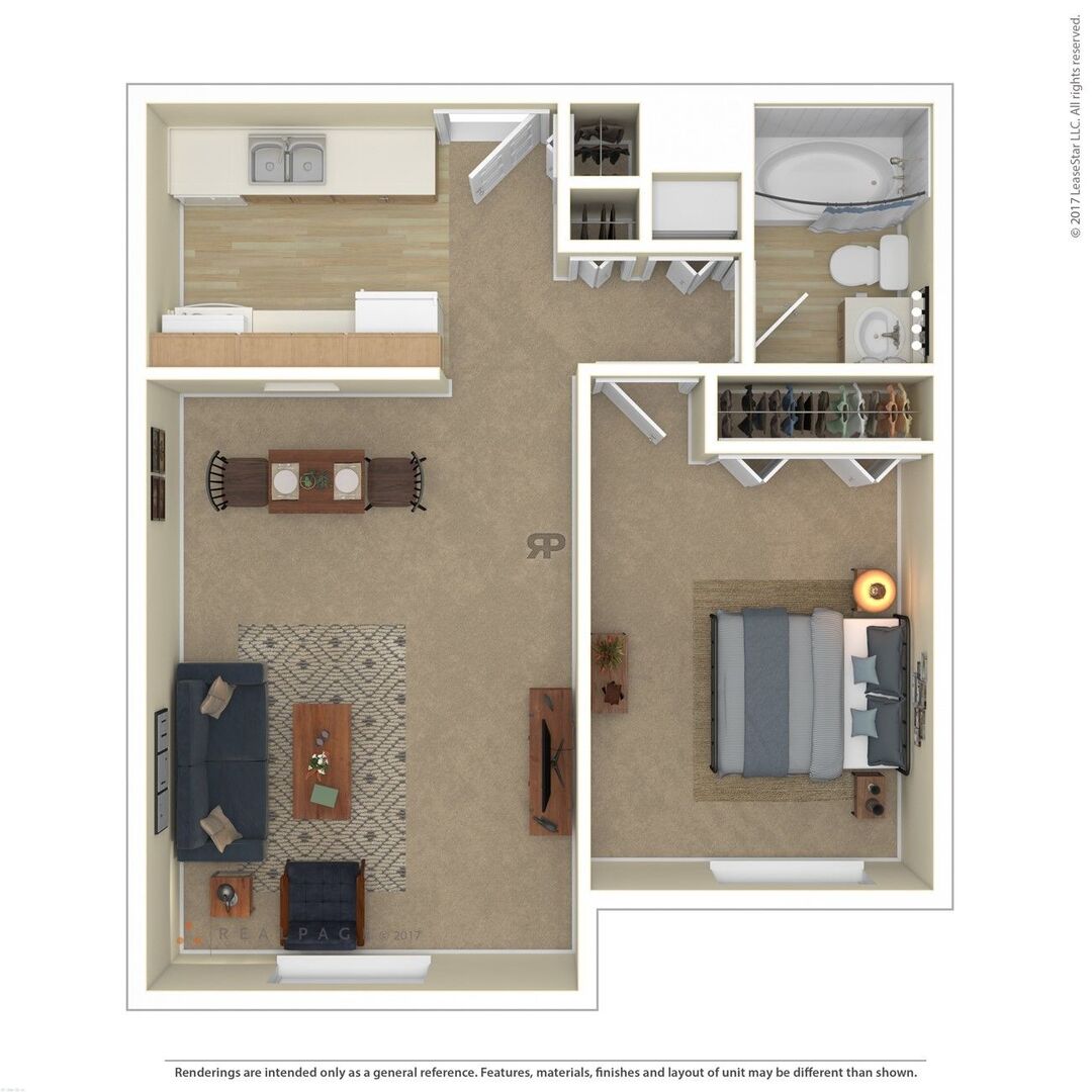One Bedroom floor plan