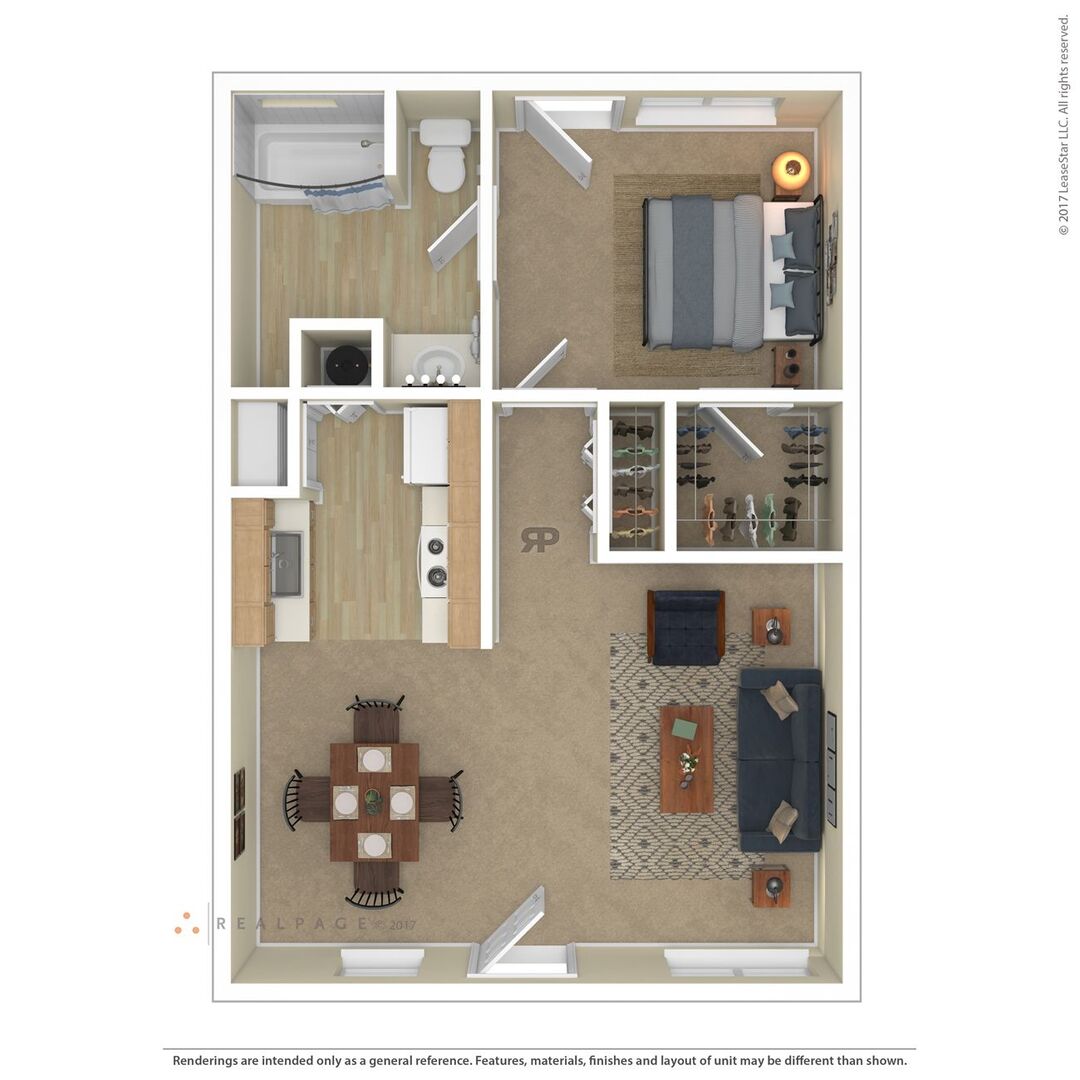 1 Bedroom floor plan