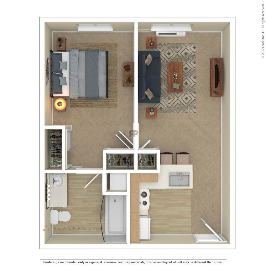 1 Bedroom floor plan