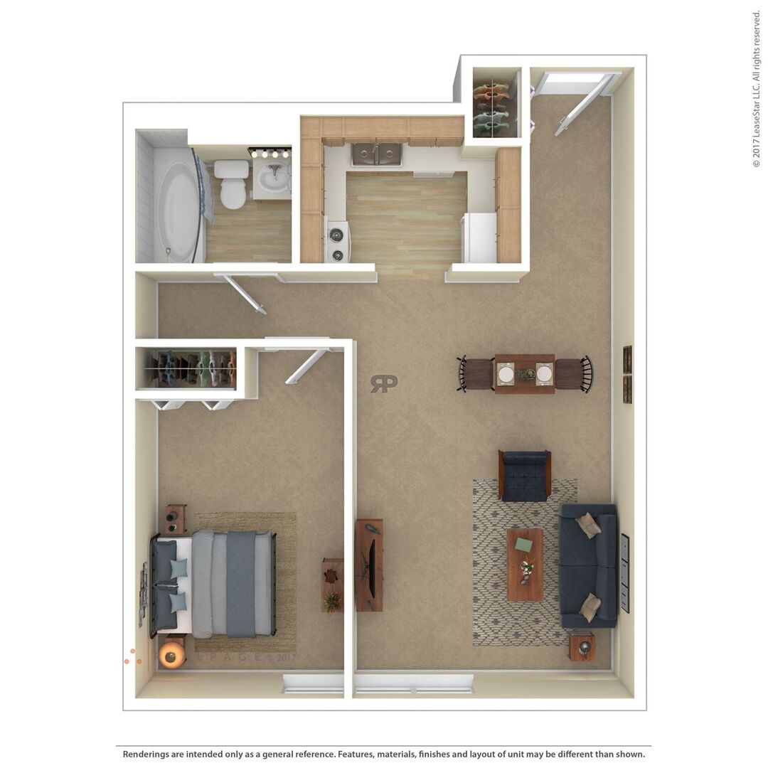 One Bedroom floor plan