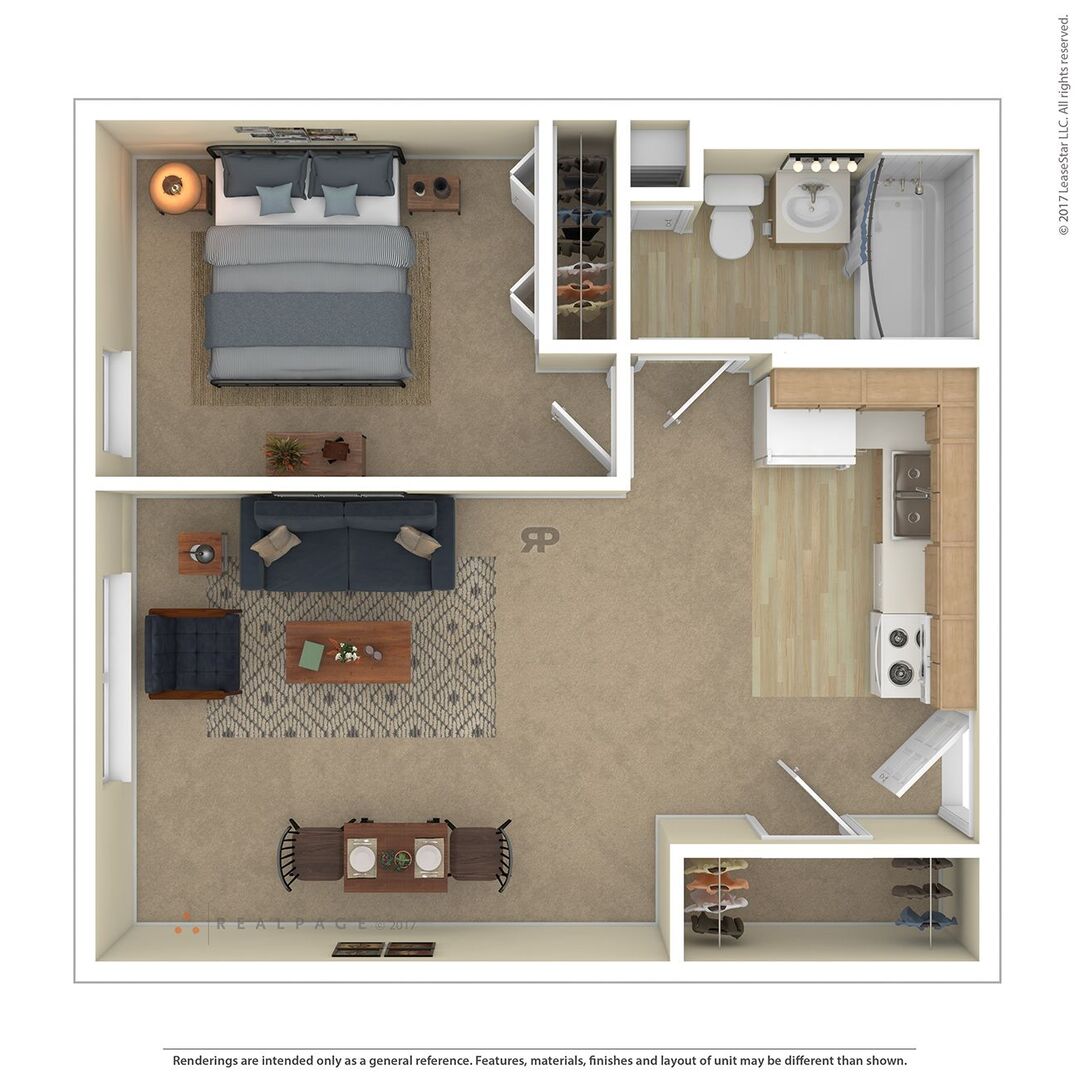 One Bedroom floor plan