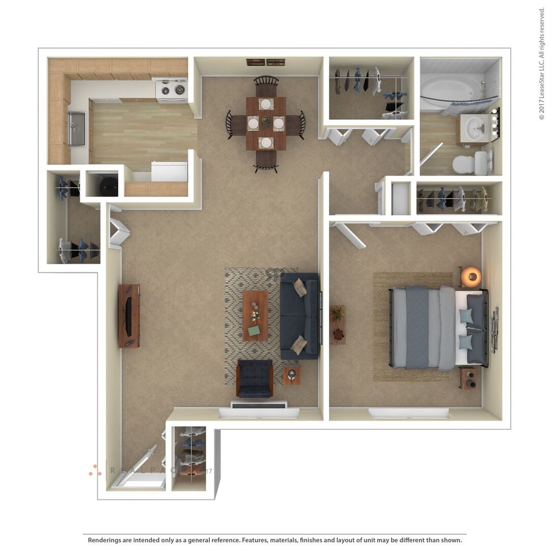 1 Bedroom floor plan