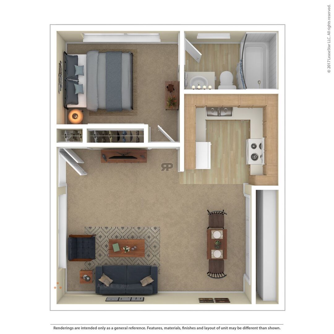 One Bedroom floor plan