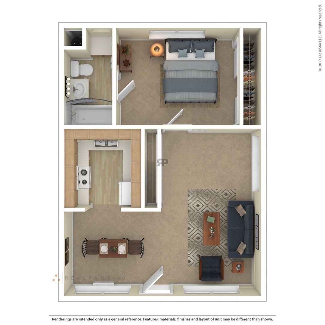 One Bedroom floor plan