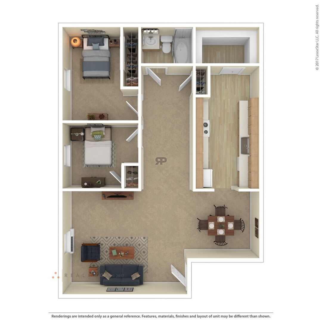 2 Bedroom floor plan