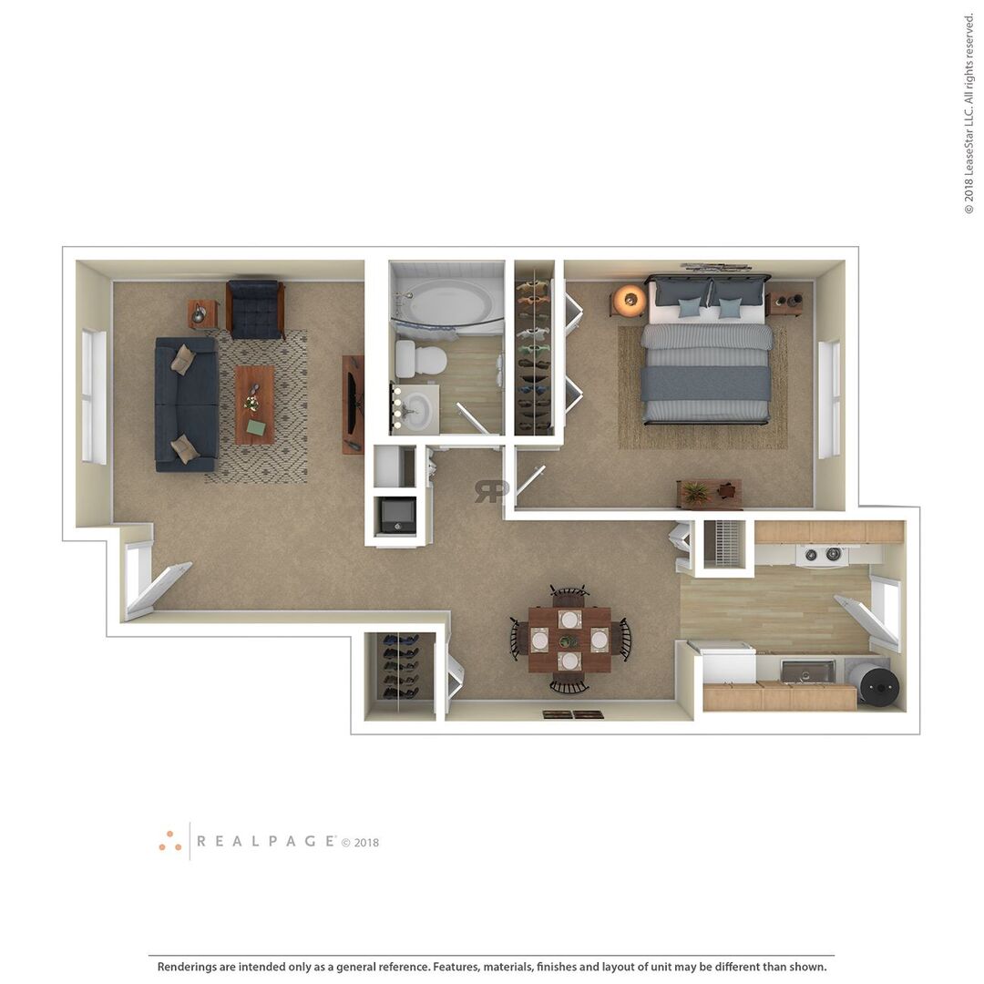 One Bedroom floor plan