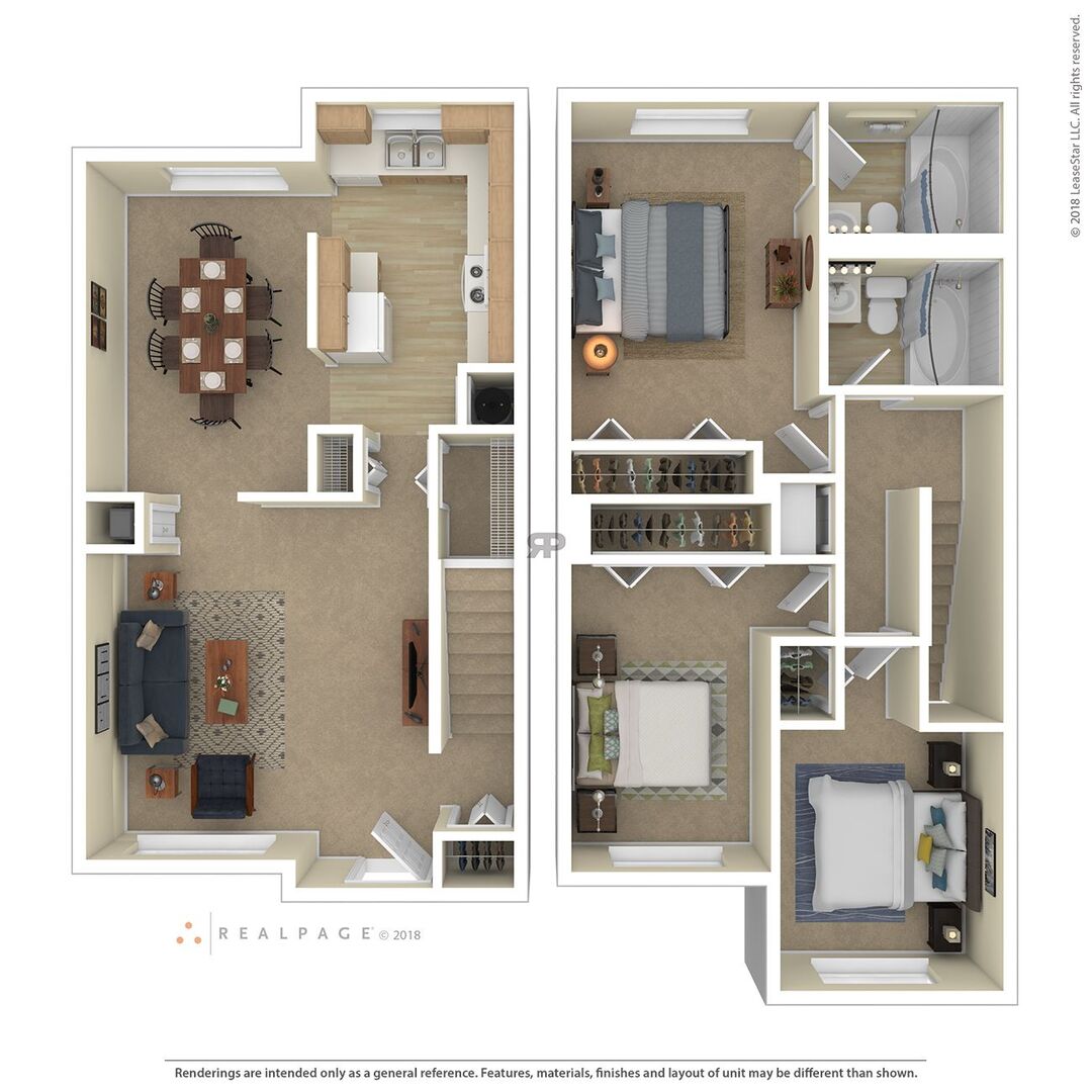 Three Bedroom floor plan