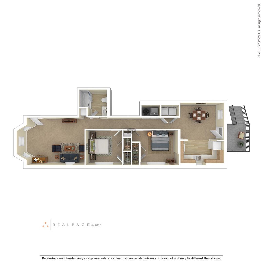 Two Bedroom floor plan