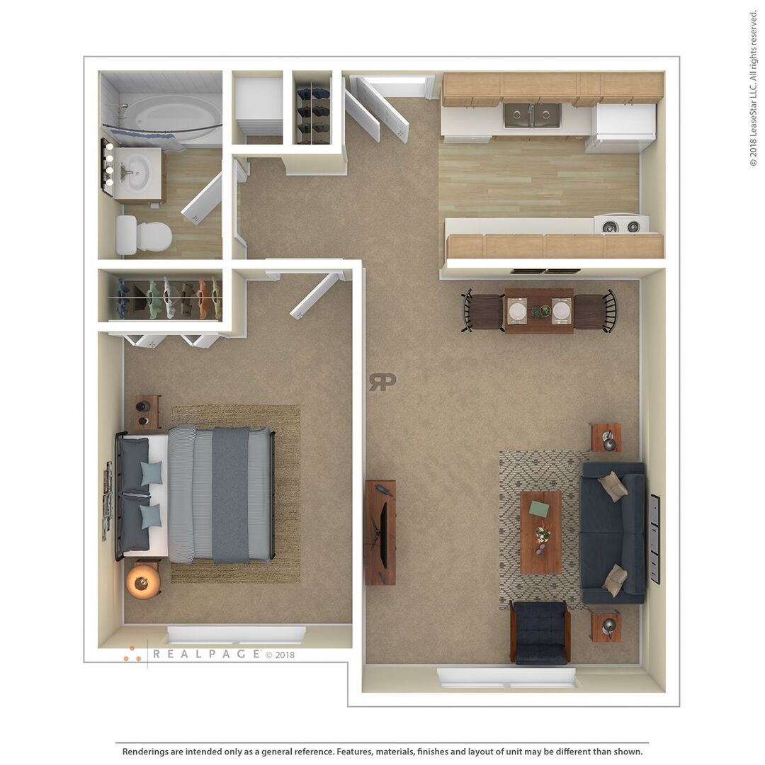 1 Bedroom floor plan