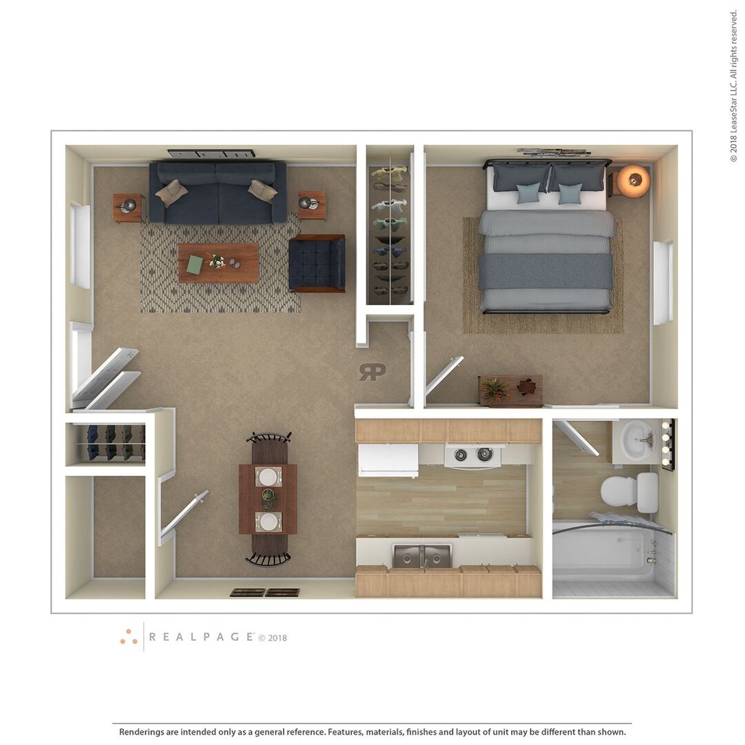 One Bedroom floor plan