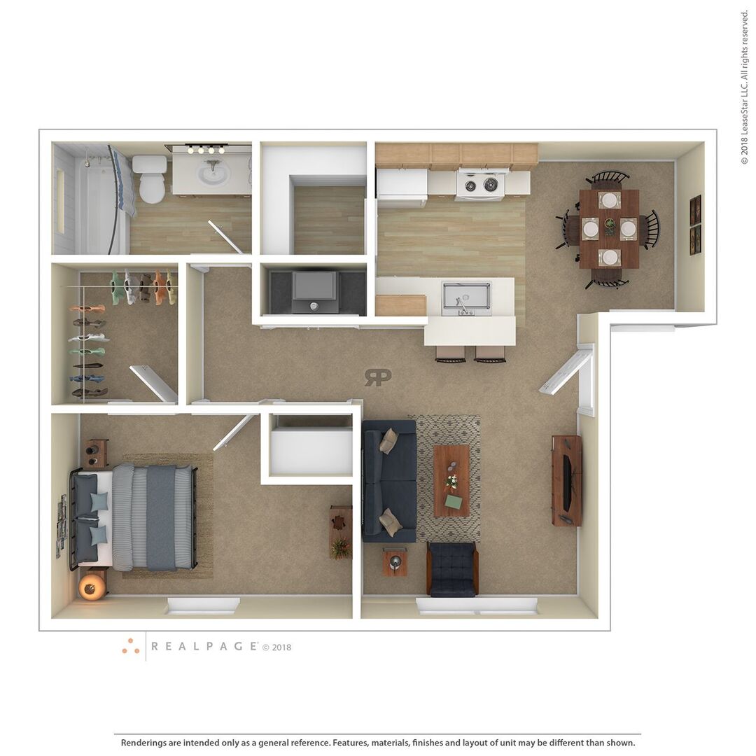One Bedroom floor plan