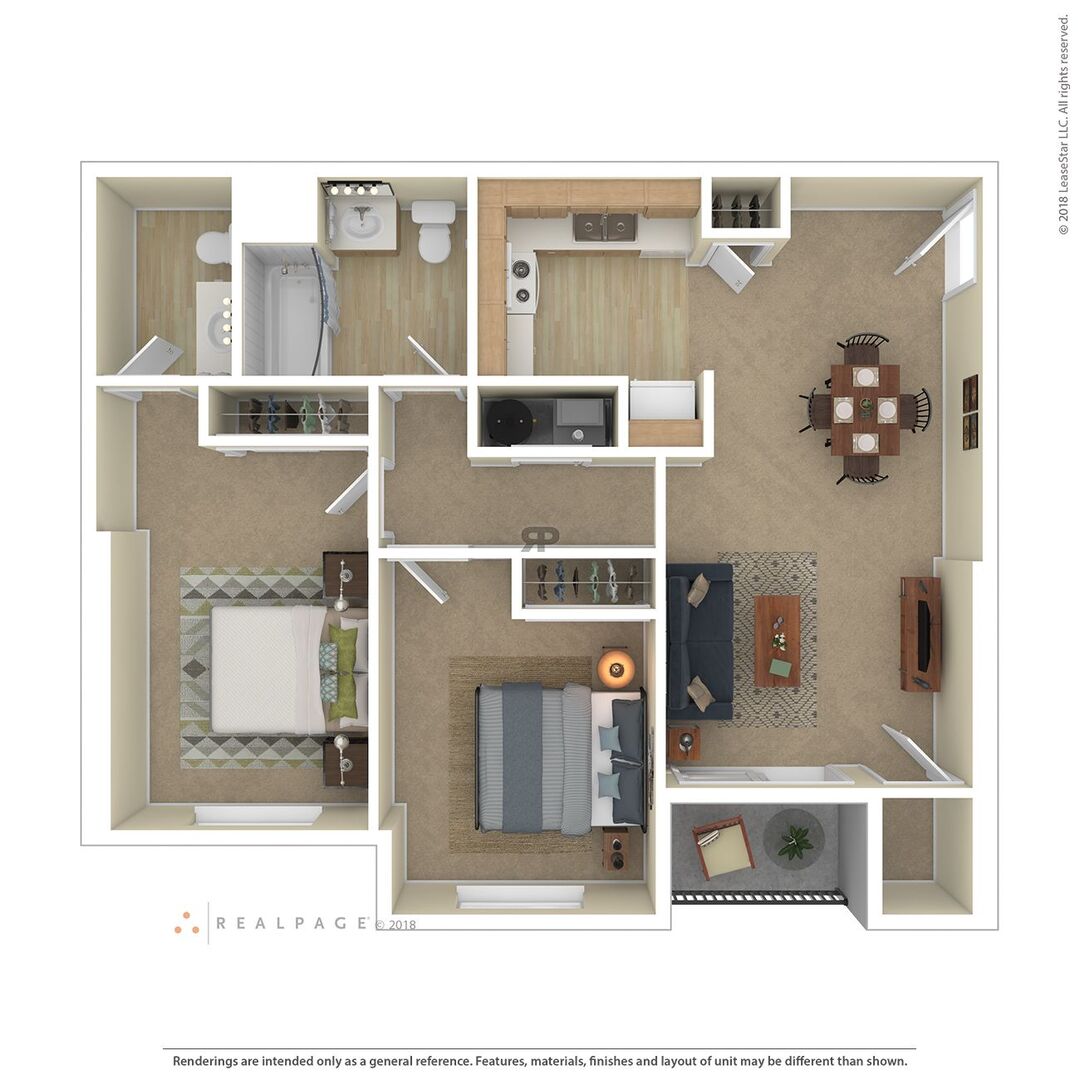2 Bedroom floor plan