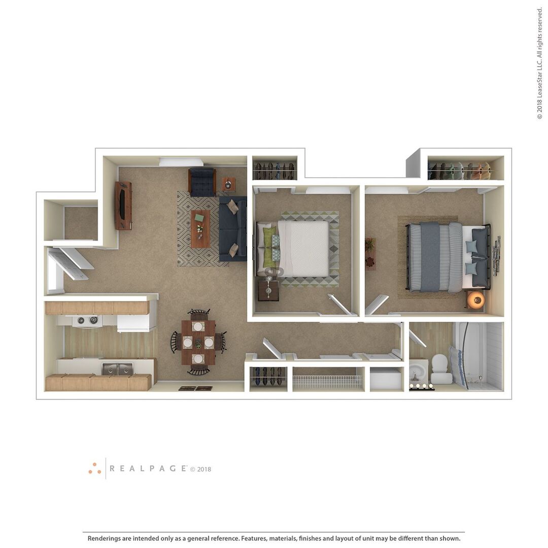 Two Bedroom floor plan