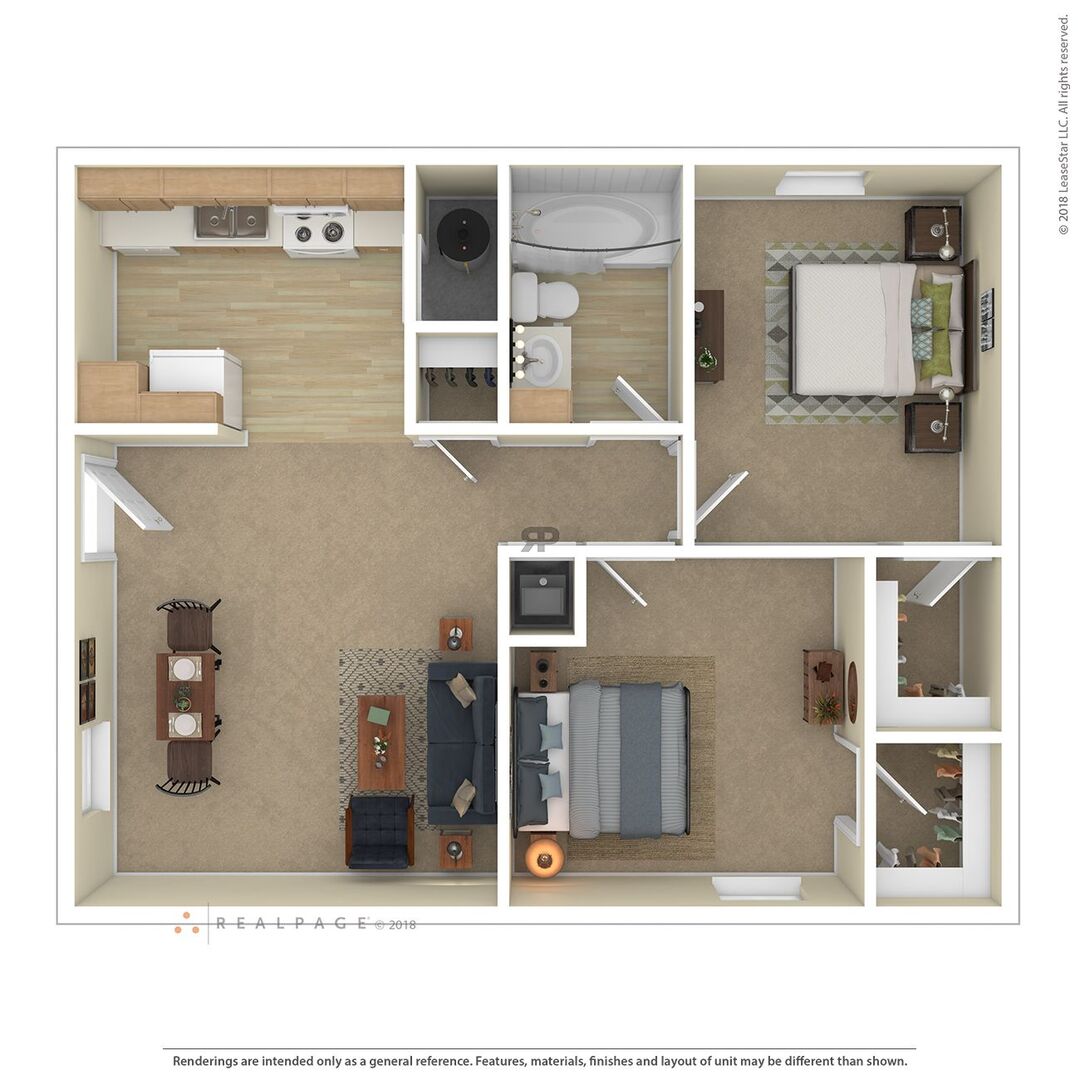 2 Bedroom floor plan