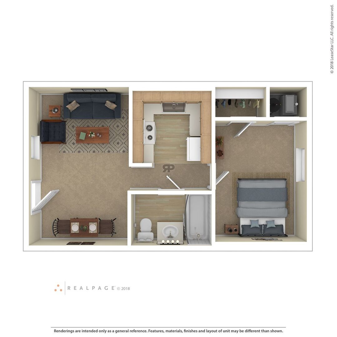 1 Bedroom floor plan