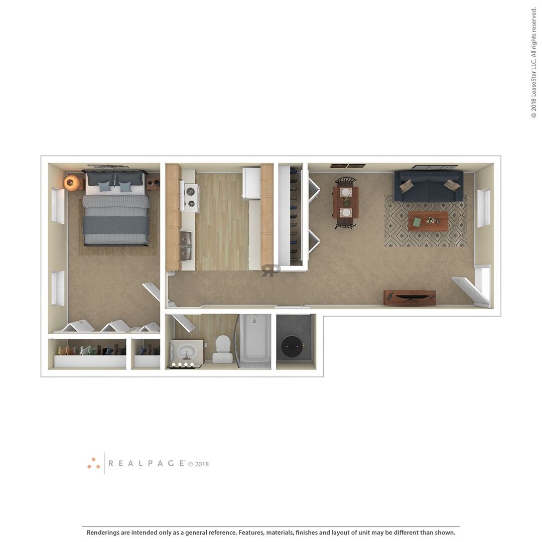 1 Bedroom floor plan