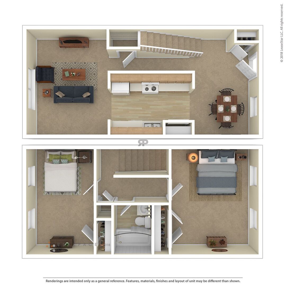 2 Bedroom floor plan