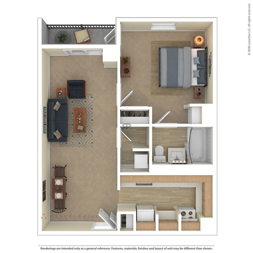 1 Bedroom floor plan