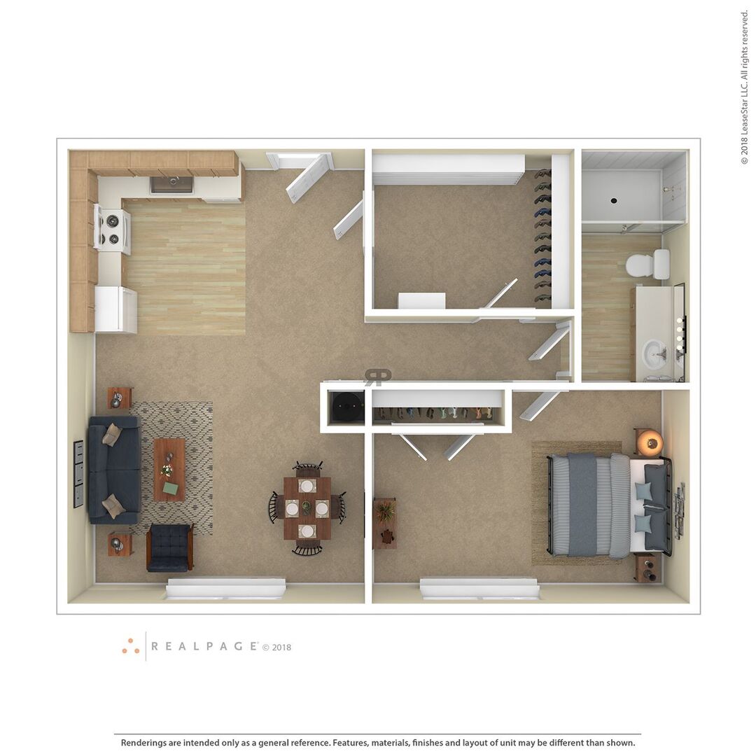 One Bedroom floor plan