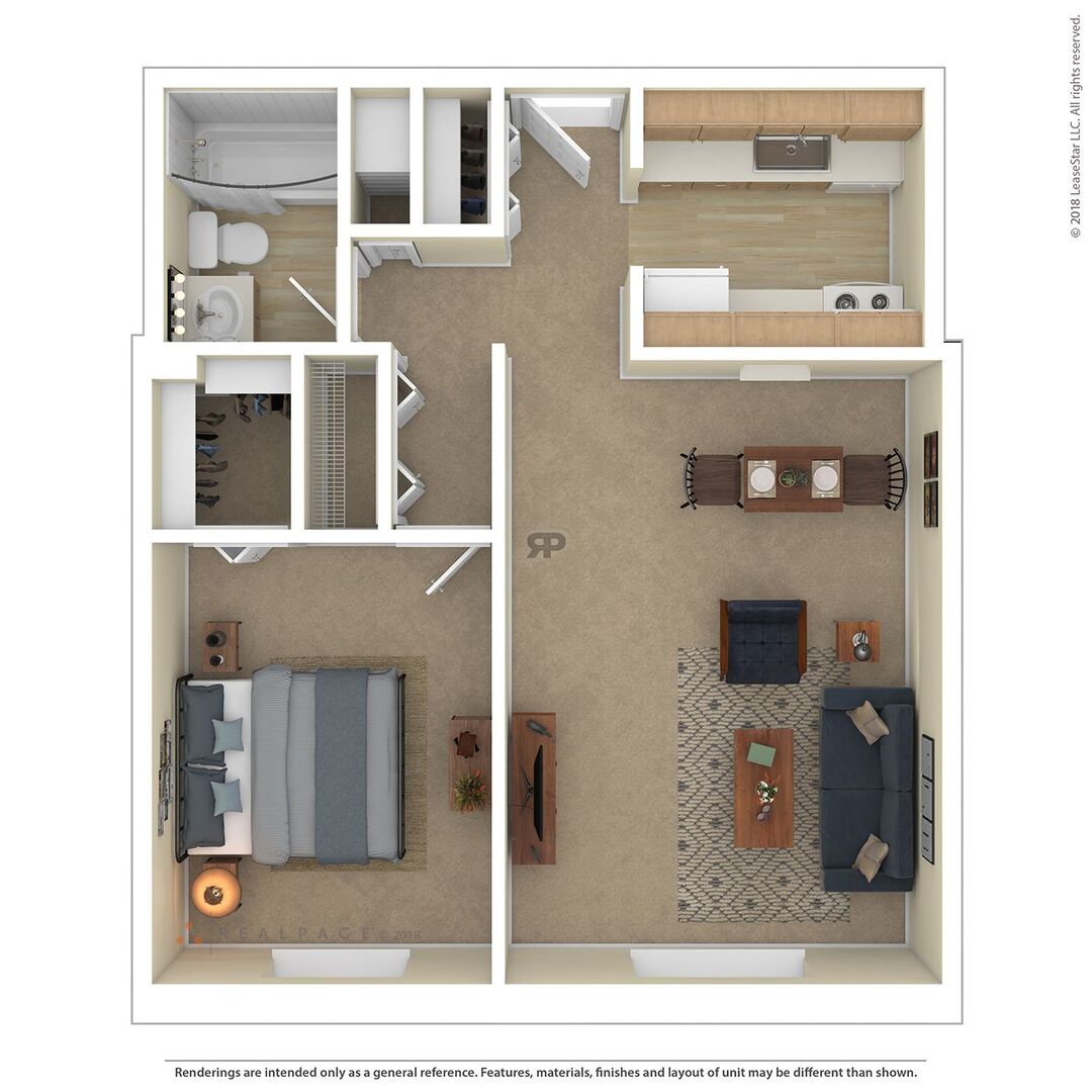 1 Bedroom floor plan