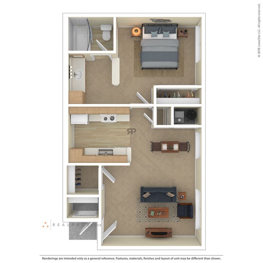 One Bedroom floor plan