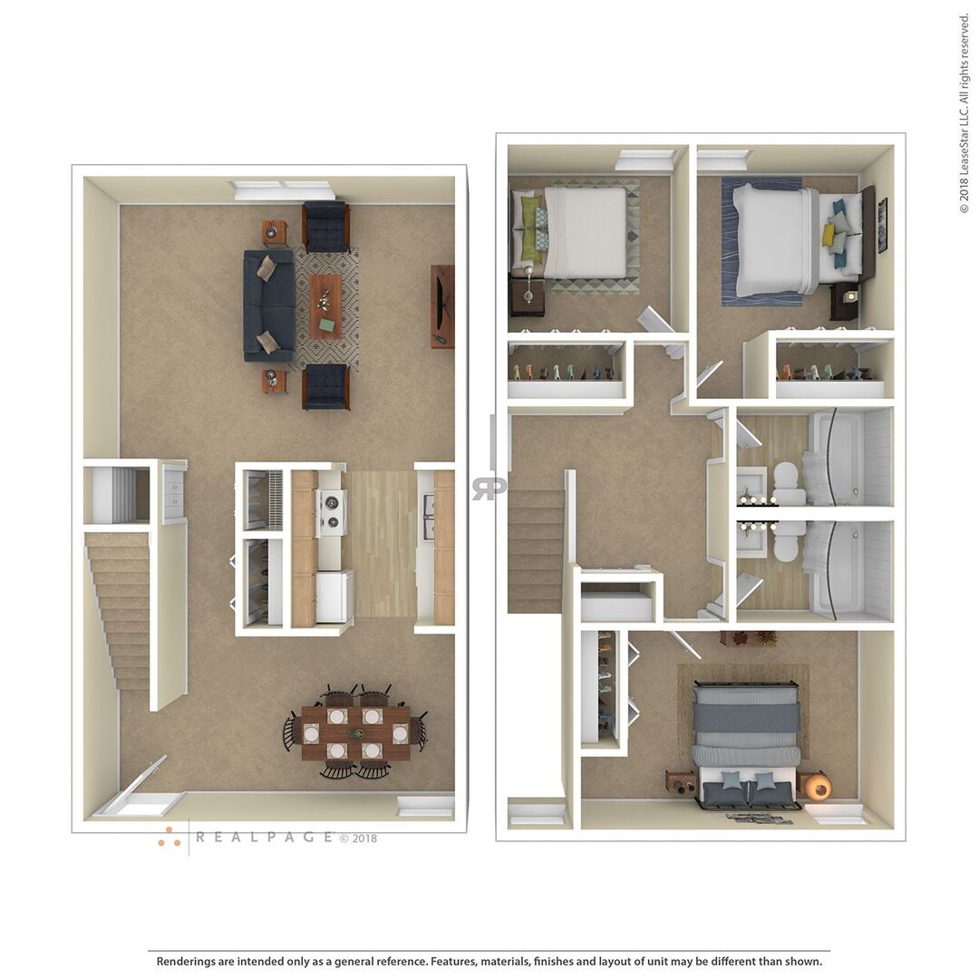 3 Bedroom 2 Bath floor plan