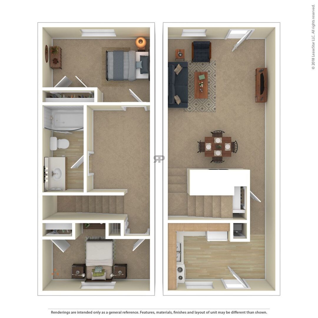 2 Bedroom floor plan