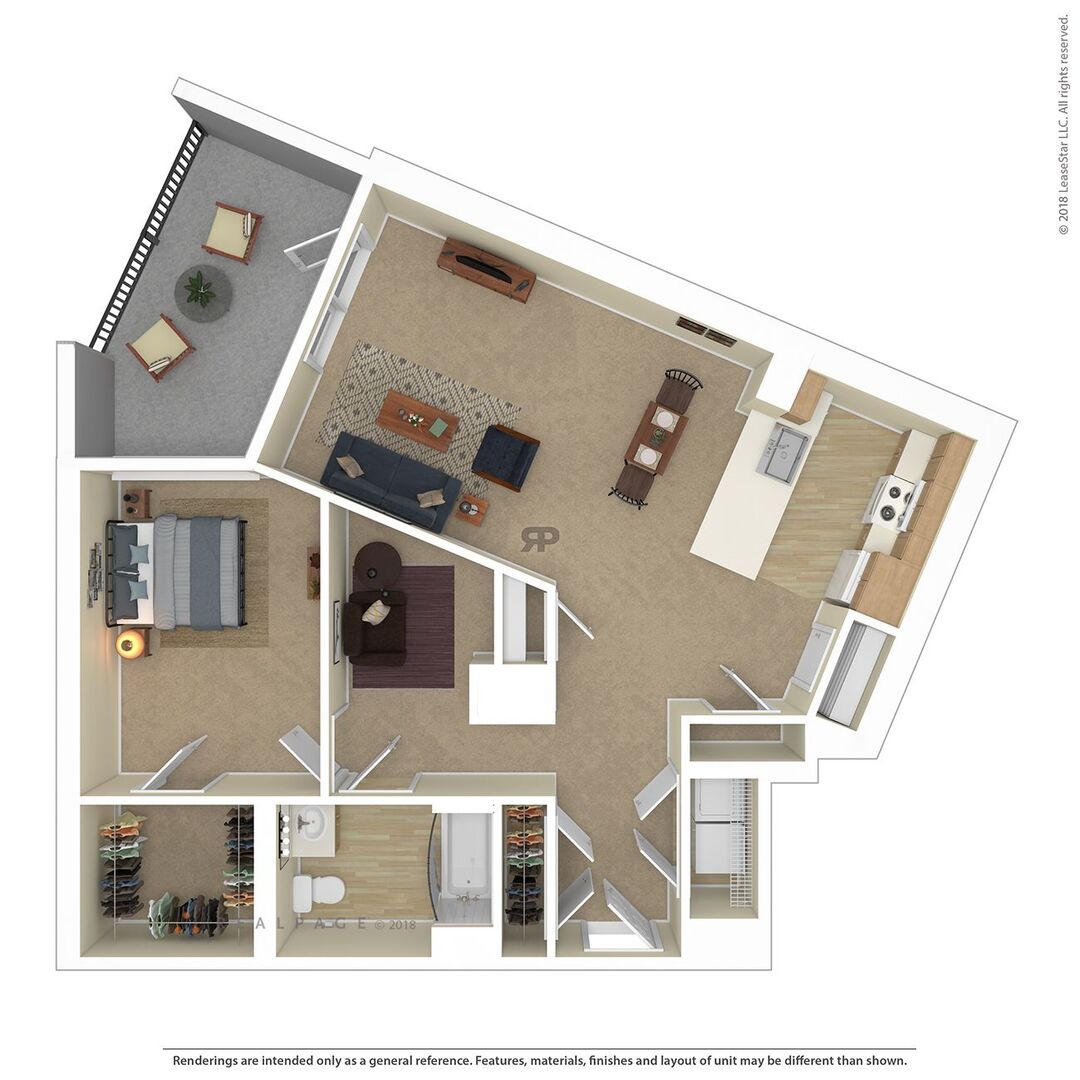 1 Bedroom Den floor plan
