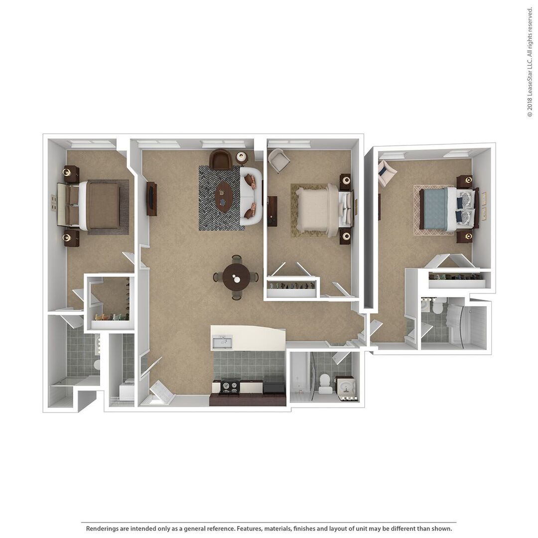 Three Bedroom floor plan