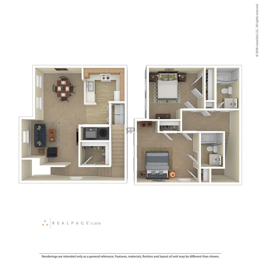 2 Bedroom floor plan