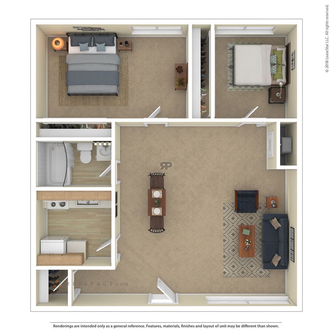 2 Bedroom floor plan