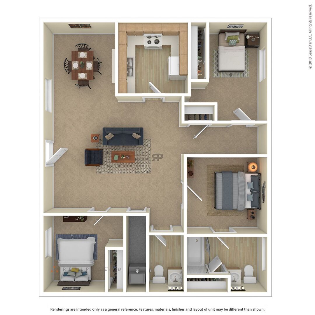 3 Bedroom floor plan