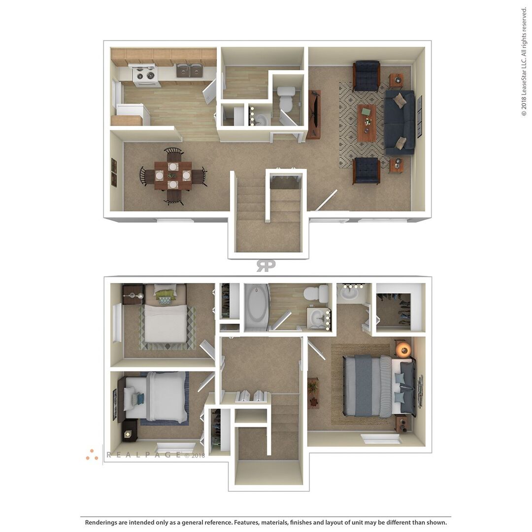 3 Bedroom floor plan