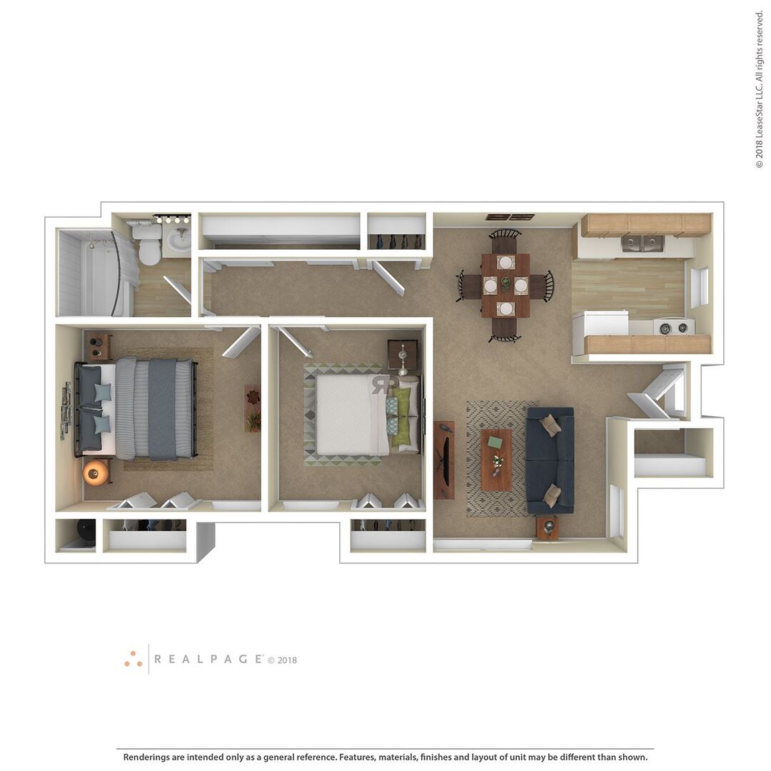 2 Bedroom floor plan