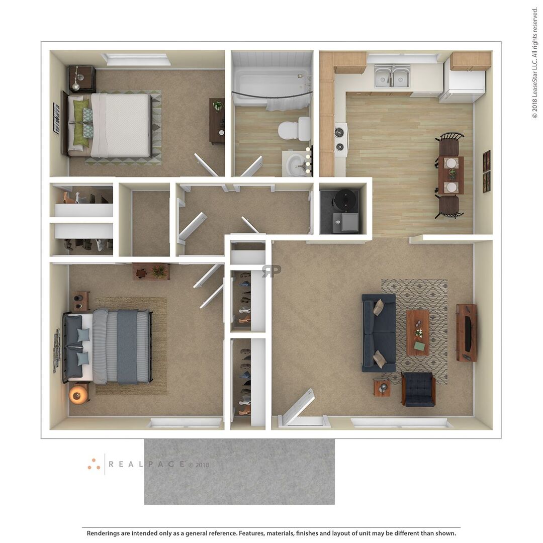 2 Bedroom floor plan