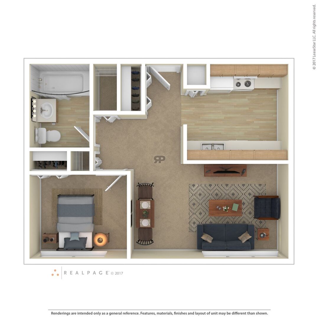 One Bedroom floor plan