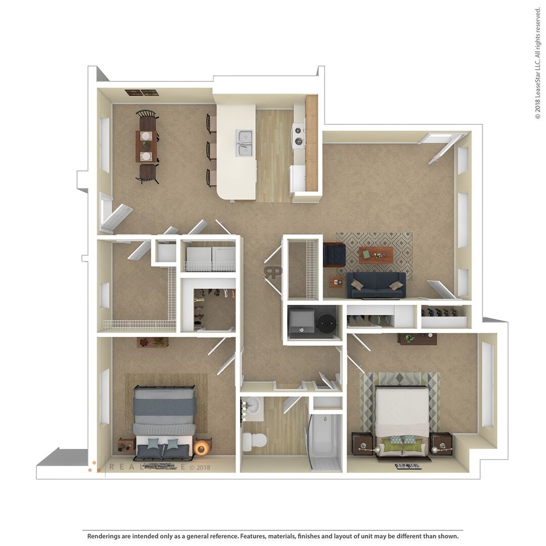 2 Bedroom floor plan