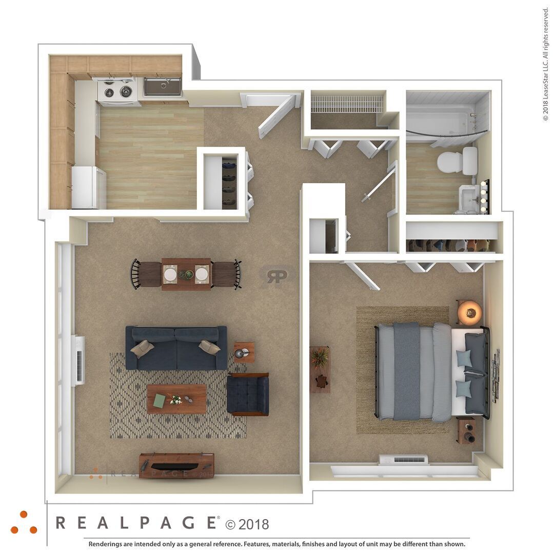 1 Bedroom A floor plan