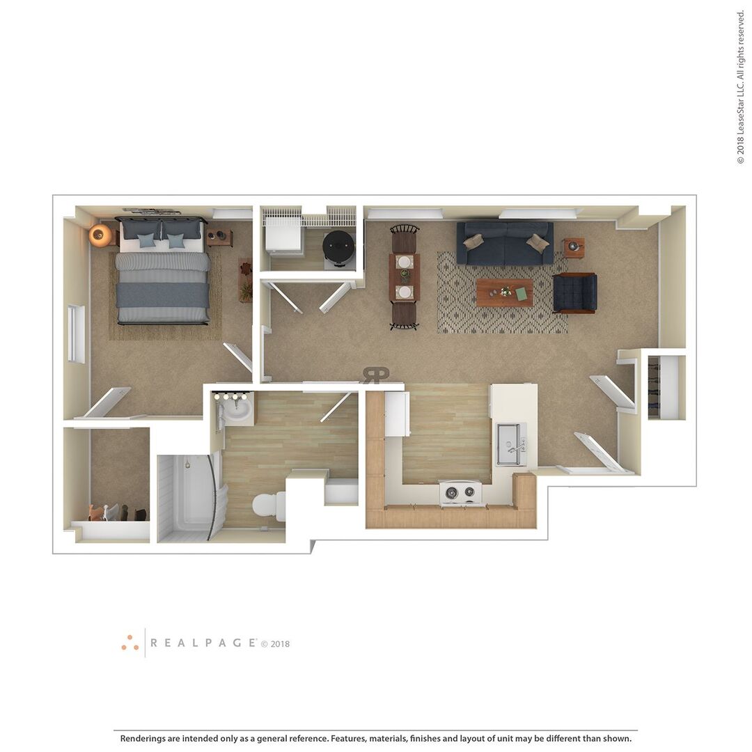 1 Bedroom floor plan