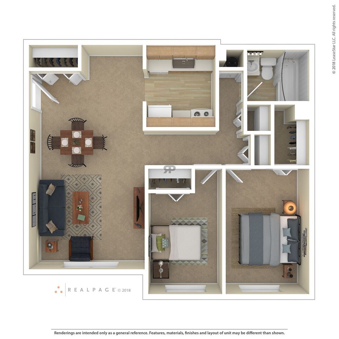 2 Bedroom floor plan