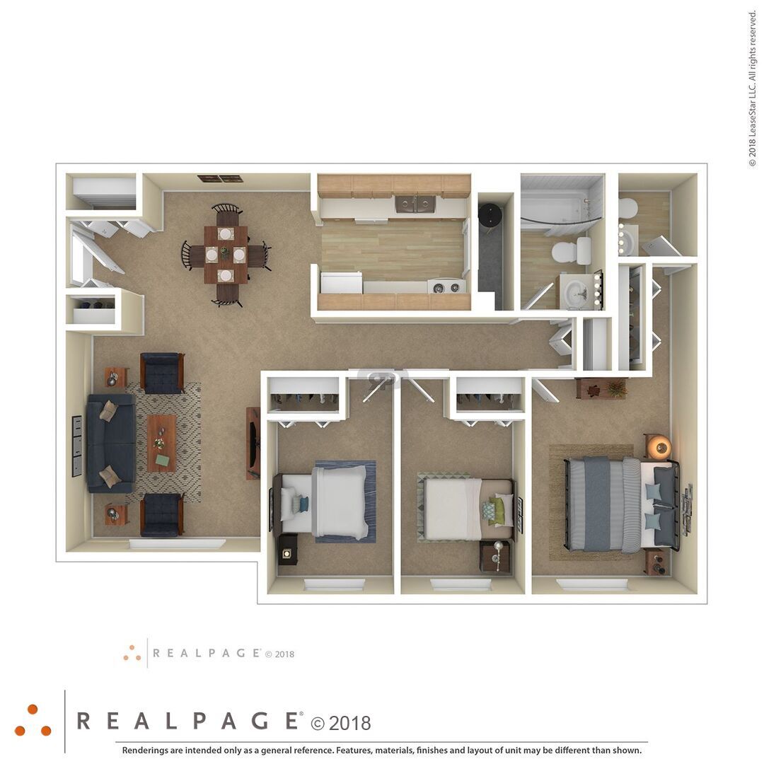 3 Bedroom floor plan
