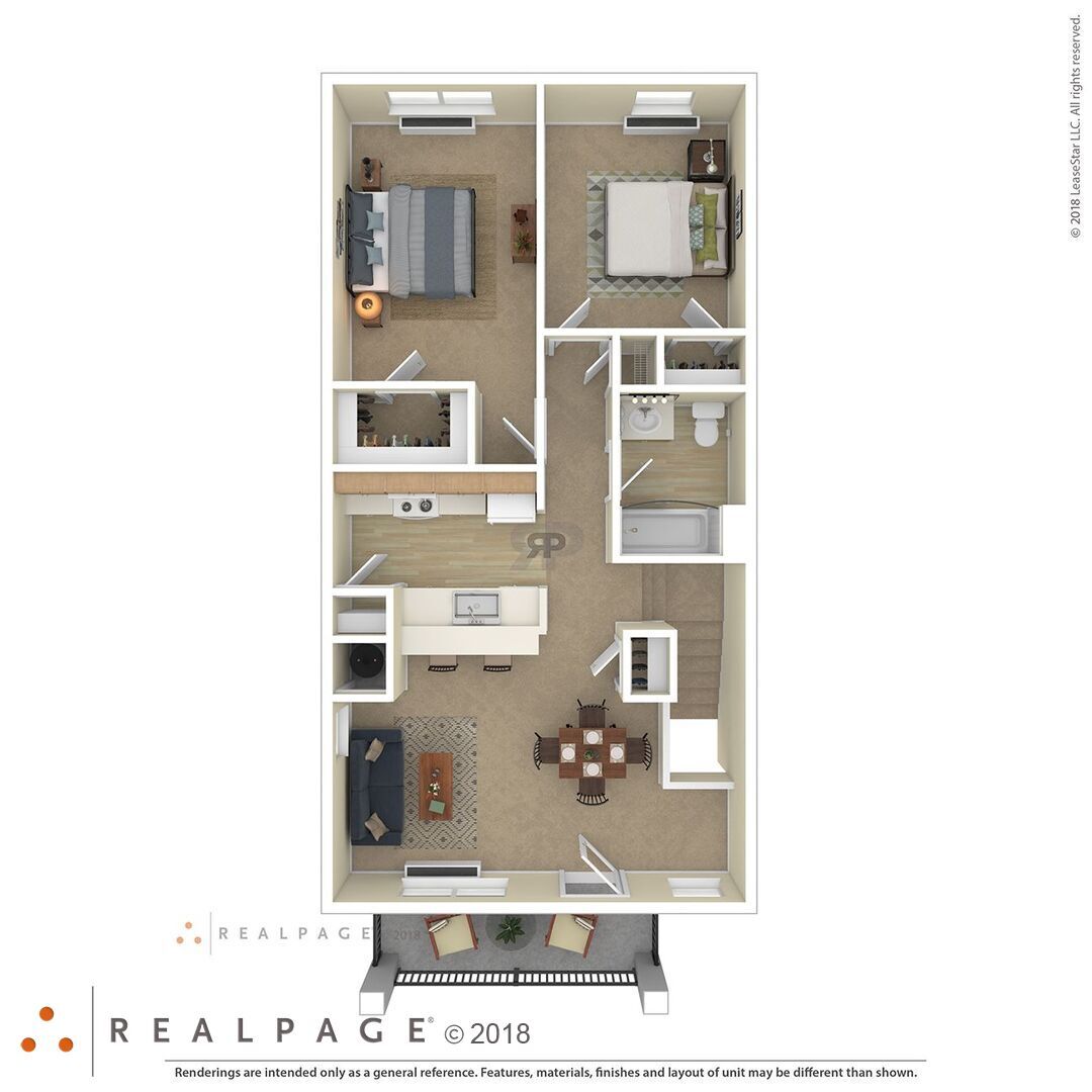 2 Bedroom floor plan