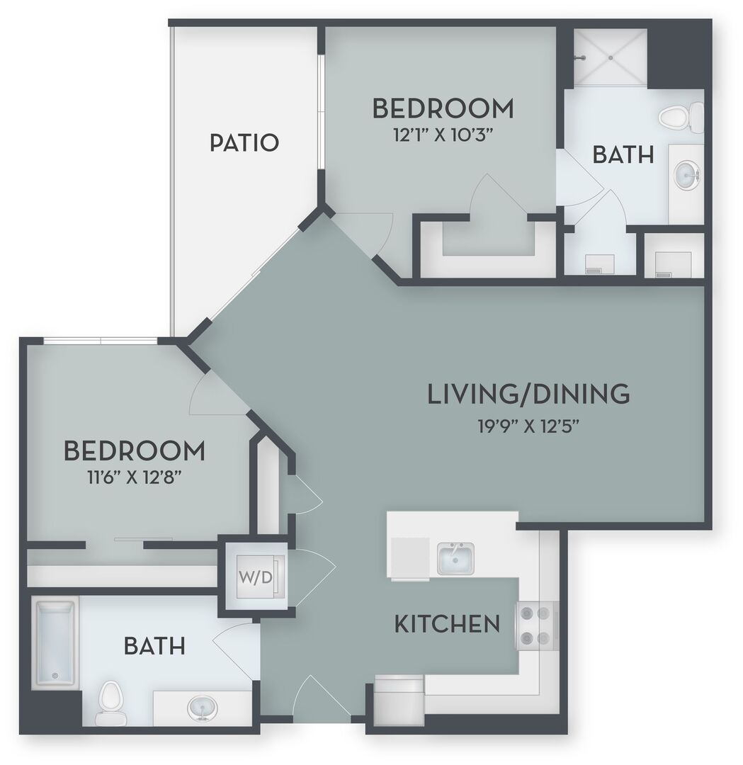 Two Bedroom B5-Workforce** floor plan