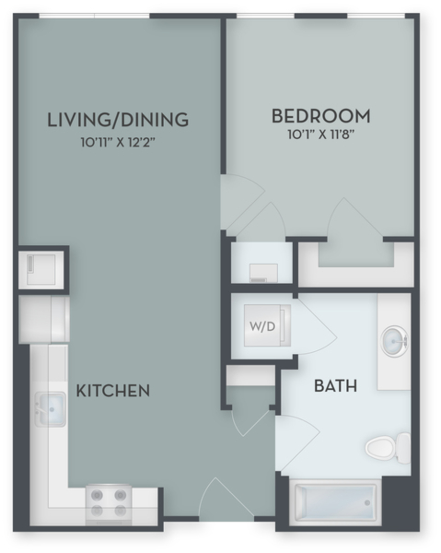 One Bedroom A2-Workforce** floor plan